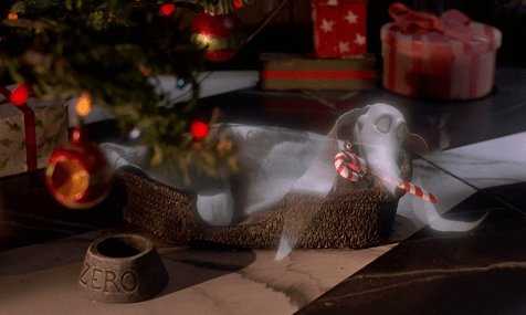 The Nightmare Before Christmas - Zero, the red-nosed ghost dog