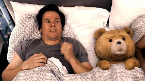 Ted - Mark Wahlberg and Ted (voice of Seth MacFarlane)